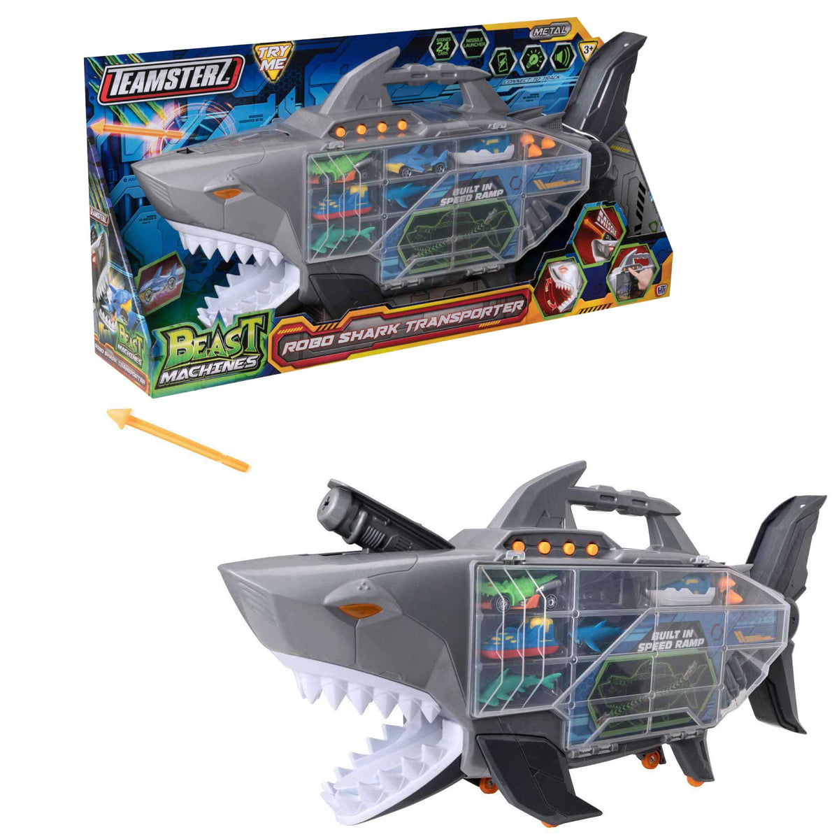 Teamsterz Beast Machines Robo Shark Transporter Cars &amp; Transporters